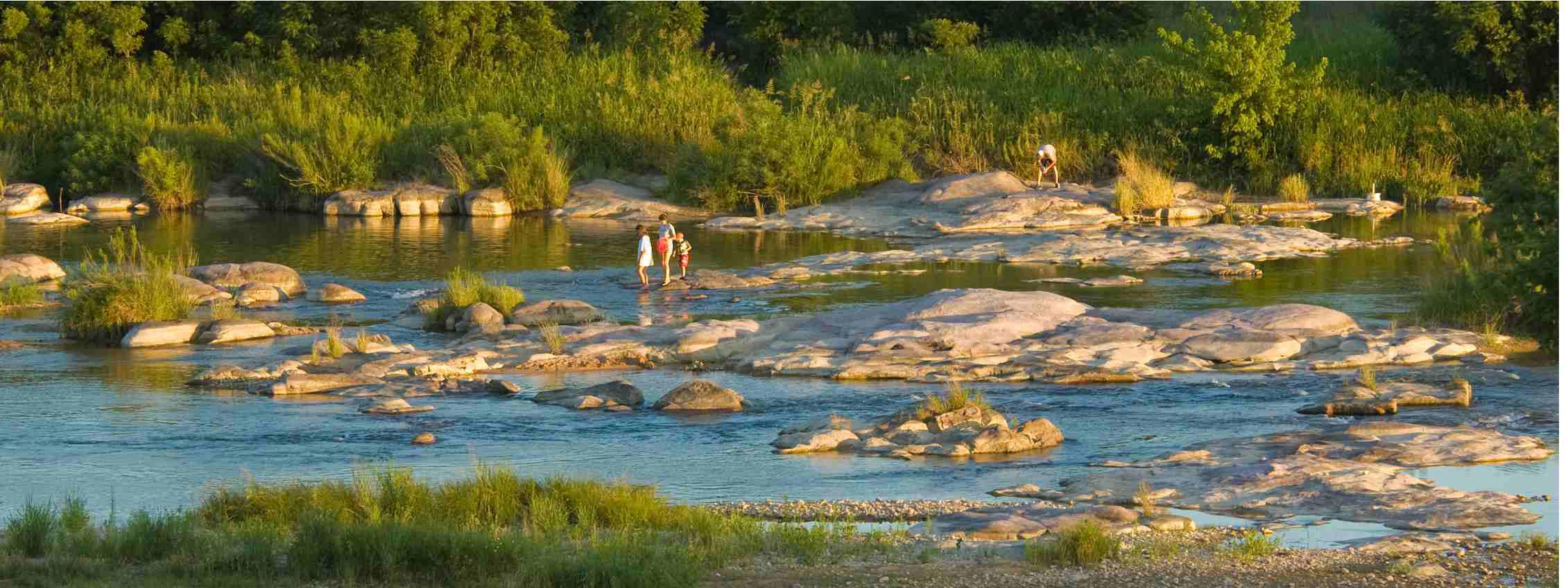 Llano River in front of Castell Cabin